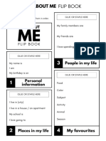 Black and White All About Me Printable Flip Book