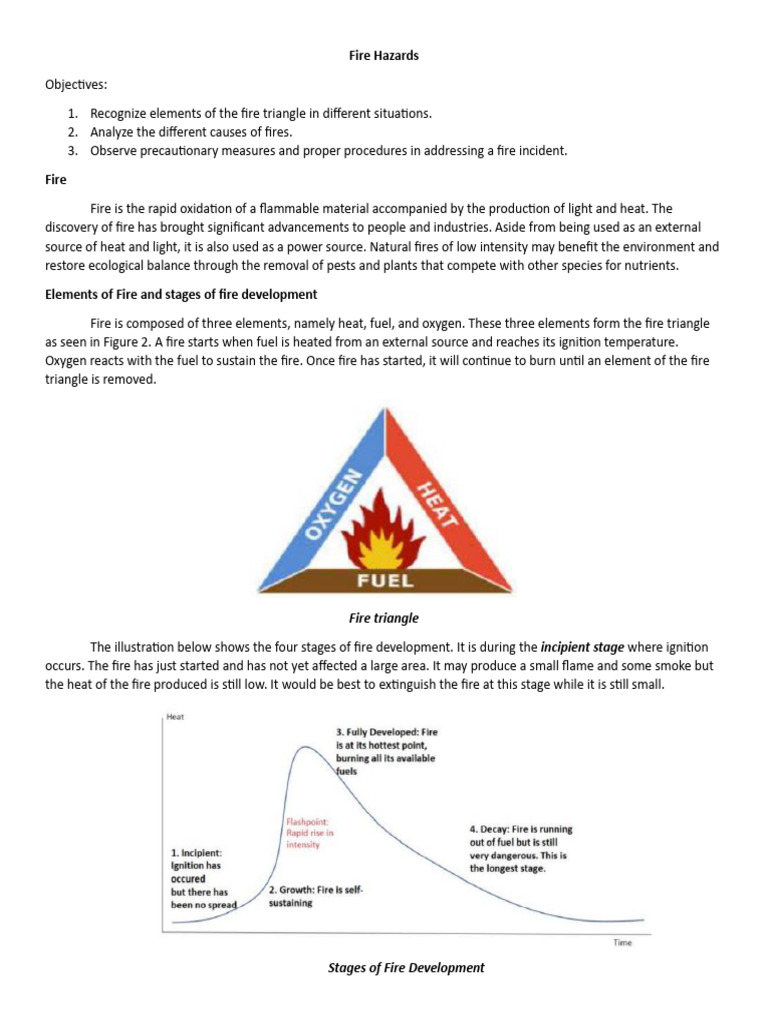 Fire Hazards Pdf Fires Combustion