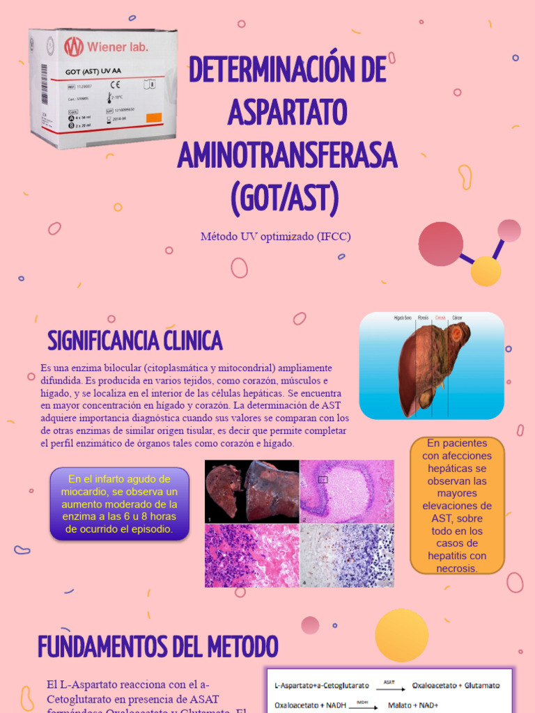 Determinación de AST y ALT en Hepatopatías | PDF | Biomoléculas ...