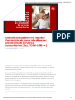 Omisión A La Asistencia Familiar - Conversión de Pena Privativa Por Prestación de Servicios Comunitarios (Exp. 11368-2018-4) - LP