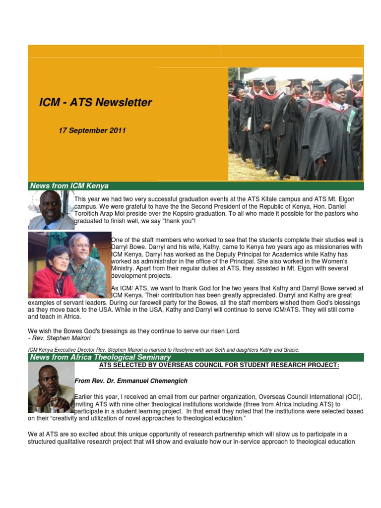 ATS Graduation Highlights and Updates | PDF | Kenya | Religious Education