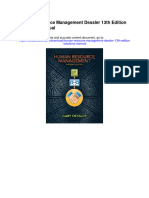 Human Resource Management Dessler 13th Edition Solutions Manual