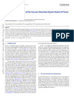 A Pedagogical Review of The Vacuum Retarded Dipole Model of Pulsar