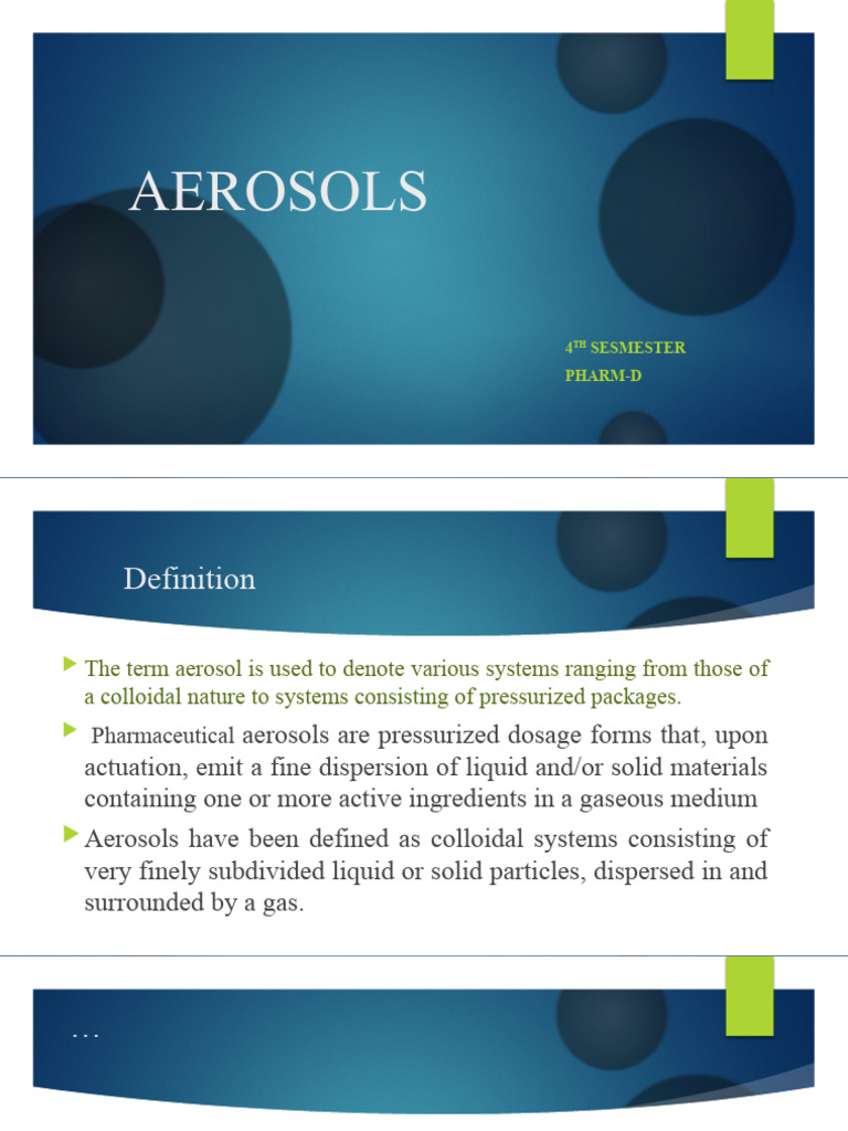 Aerosols PDF Aerosol Phases Of Matter