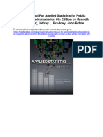 Instructor Manual For Applied Statistics For Public and Nonprofit Administration 8th Edition by Kenneth J Meier Author Jeffrey L Brudney John Bohte
