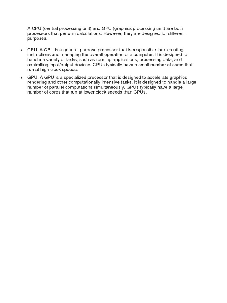 GPU and CPU | PDF | Business | Computers