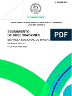 Seguimiento Al Informe Final N°457-21, Auditoría en La Planta Manuel Antonio Matta Ruiz, Enami.