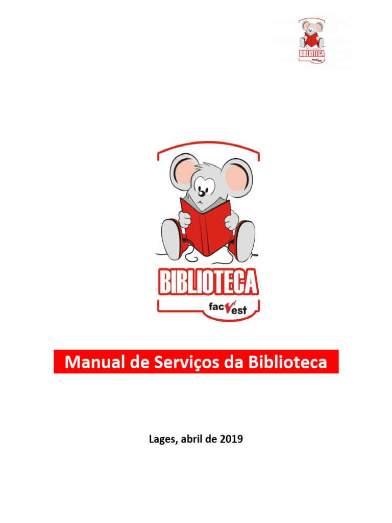 Manual Da Biblioteca 2019 Atualizado Pdf Bibliotecas Internet