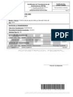 Certificado de Transferencia de Bienes Muebles Registrables - Lopez