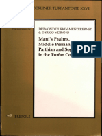 (Berliner Turfantexte) Desmond Durkin-Meisterernst, Enrico Morano - Mani's Psalms - Middle Persian, Parthian and Sogdian Texts in The Turfan Collection-Brepols (2010)