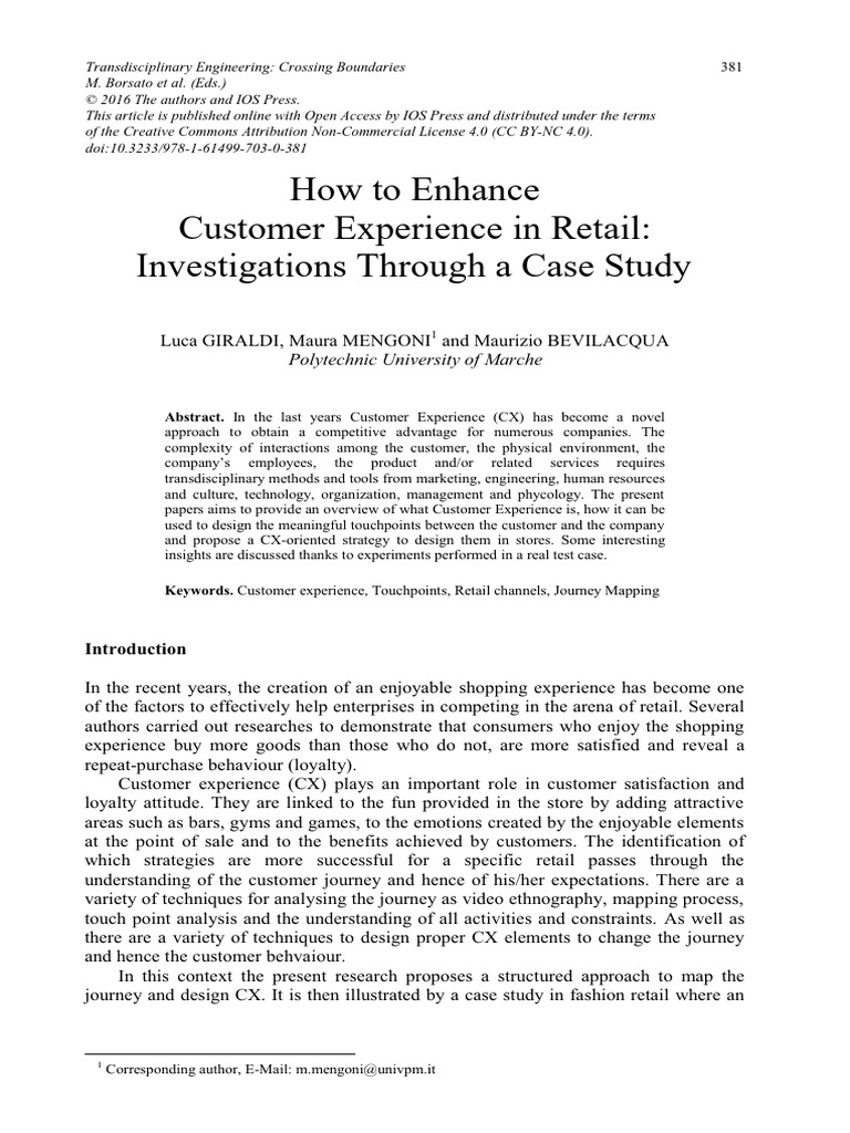 How To Enhance Customer Experience in Re | PDF | Customer Experience ...