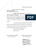 Desistimiento Divorcio y Suspension de Los Efectos Del CR