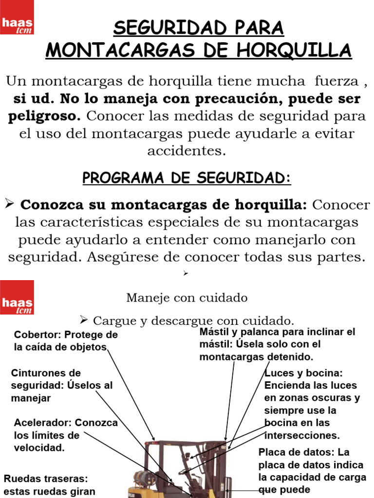 Seguridad en Montacargas de Horquilla | PDF | Máquina elevadora | Vehículos
