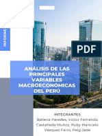 Análisis de Las Principales Variables Macroeconómicas Del Perú