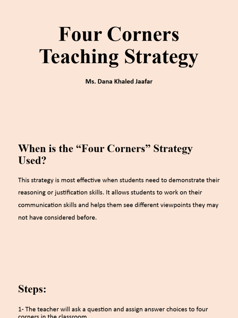 Four Corners Teaching Strategy PDF