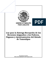 Ley para La Entrega-Recepción