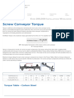 Screw Conveyor Torque - Engineering Guide