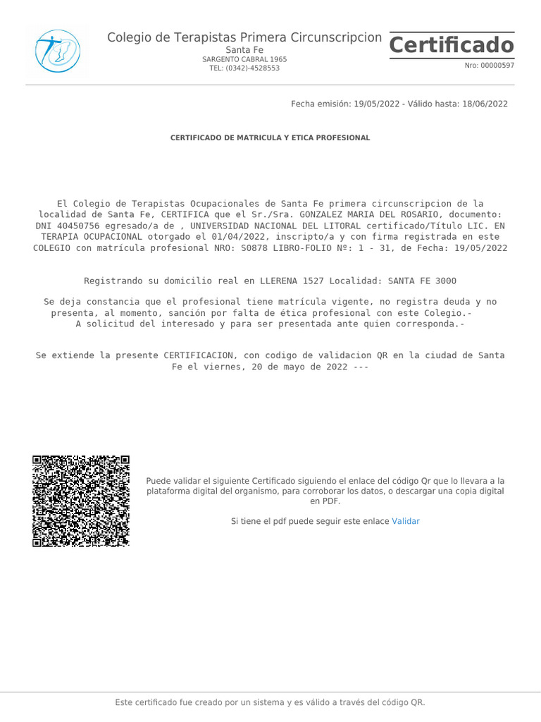Certificados | PDF