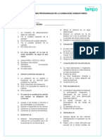 Examen Teorico para Profesionales de La Conduccion