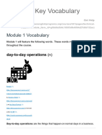 Module 1 Key Vocabulary - English For Business and Entrepreneurship Summer 2023