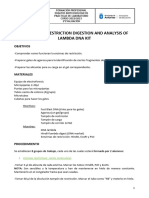 PRÁCTICA 12.restriction Digestion and Analysis of Lambda DNA Kit