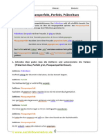 Plusquamperfekt, Perfekt, Präteritum - Lösung