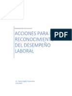 Acciones para El Reconocimiento Del Desempeño