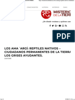 LOS AMA ARGÍ REPTILES NATIVOS - CIUDADANOS PERMANENTES DE LA TIERRA Y LOS GRISES AYUDANTES. - Los Misterios de La Tierra