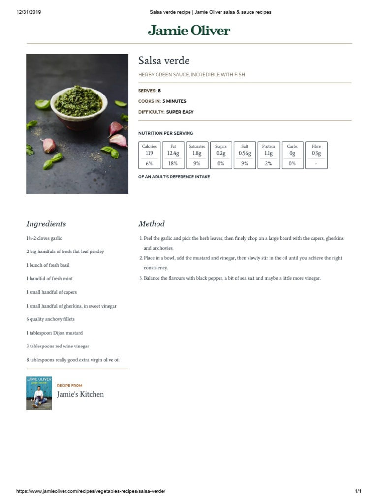Salsa Verde Recipe Jamie Oliver Salsa & Sauce Recipes PDF