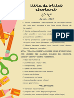 Lista de Útiles Escolares 6° C