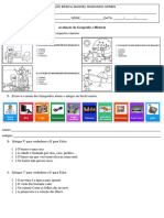 Avaliação de História e Geografia