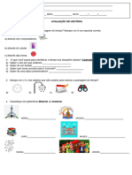 Avaliação de Historia 3° Ano 1° Bimestre