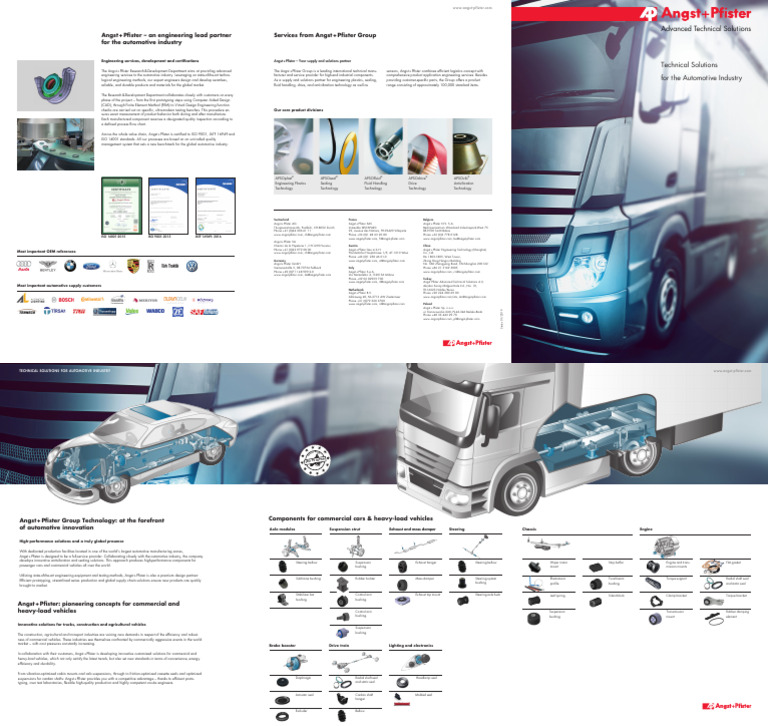 Technical Solutions For The Automotive Industry - ENG | PDF | Steering ...