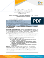 Guía de Actividades y Rúbrica de Evaluación Fase 4 - Informe Psicológico y Toma de Decisiones