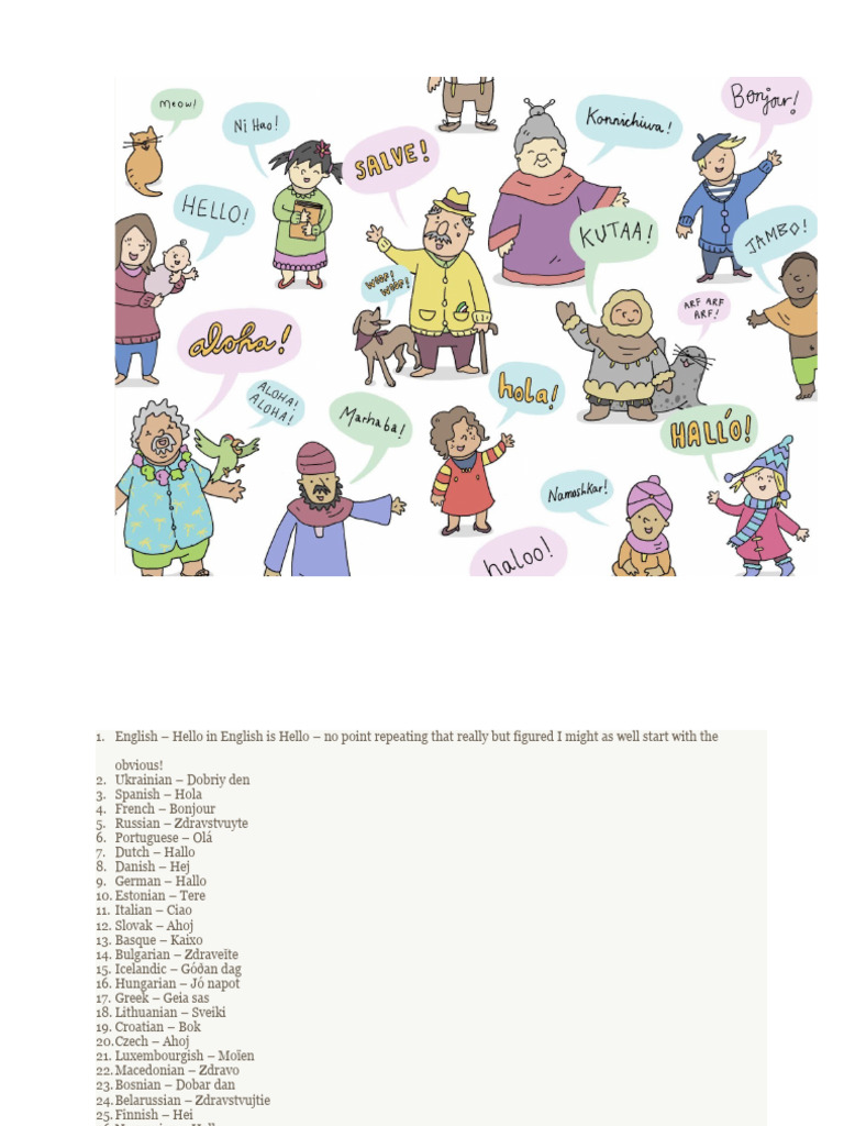 Greetings in European Languages | PDF
