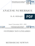Cours - Systemes Algebriques - Non Lineaire - Newton