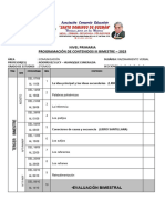 Programación de Contenidos - Raz. Verbal 5° Grado