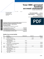 Isaac Shields RBC Bank Statement