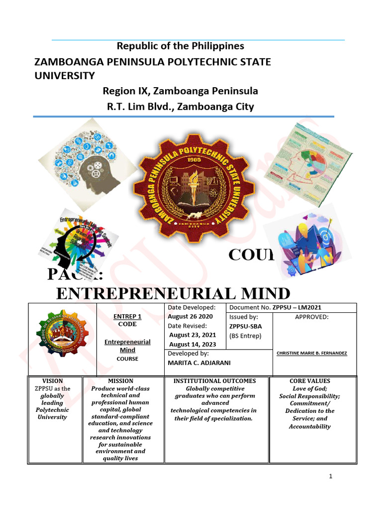 Module1 Entrepmind 20232024 Abstraction PDF Entrepreneurship