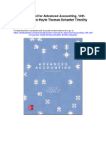 Solution Manual For Advanced Accounting 14th Edition Joe Ben Hoyle Thomas Schaefer Timothy Doupnik