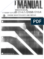 D12B D13B D14B D15B D16A and DOHC Maintenance and Repair