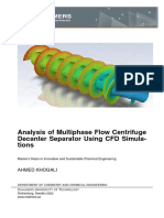 Analysis of Multiphase Flow Centrifuge Decanter Separator Using CFD Simulations