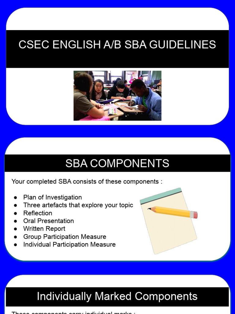 Csec English A Sba Guidelines PDF Narration Information