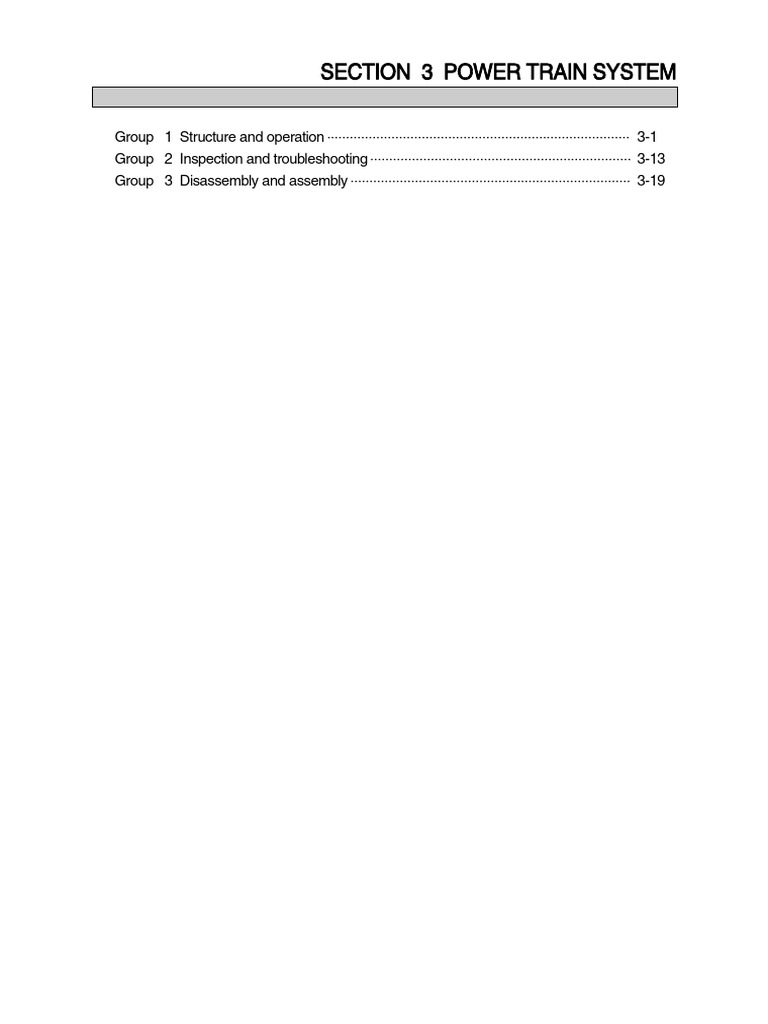 Section 3 Power Train System | PDF | Axle | Gear