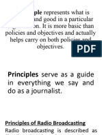 Basic Principles in Journalism