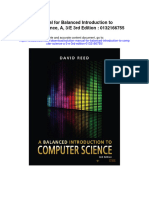 Solution Manual For Balanced Introduction To Computer Science A 3 e 3rd Edition 0132166755