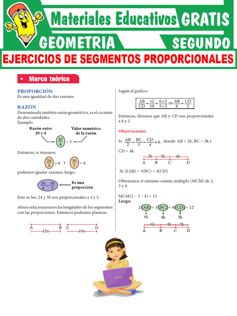 Ejercicios de Segmentos Proporcionales para Segundo Grado de Secundaria ...