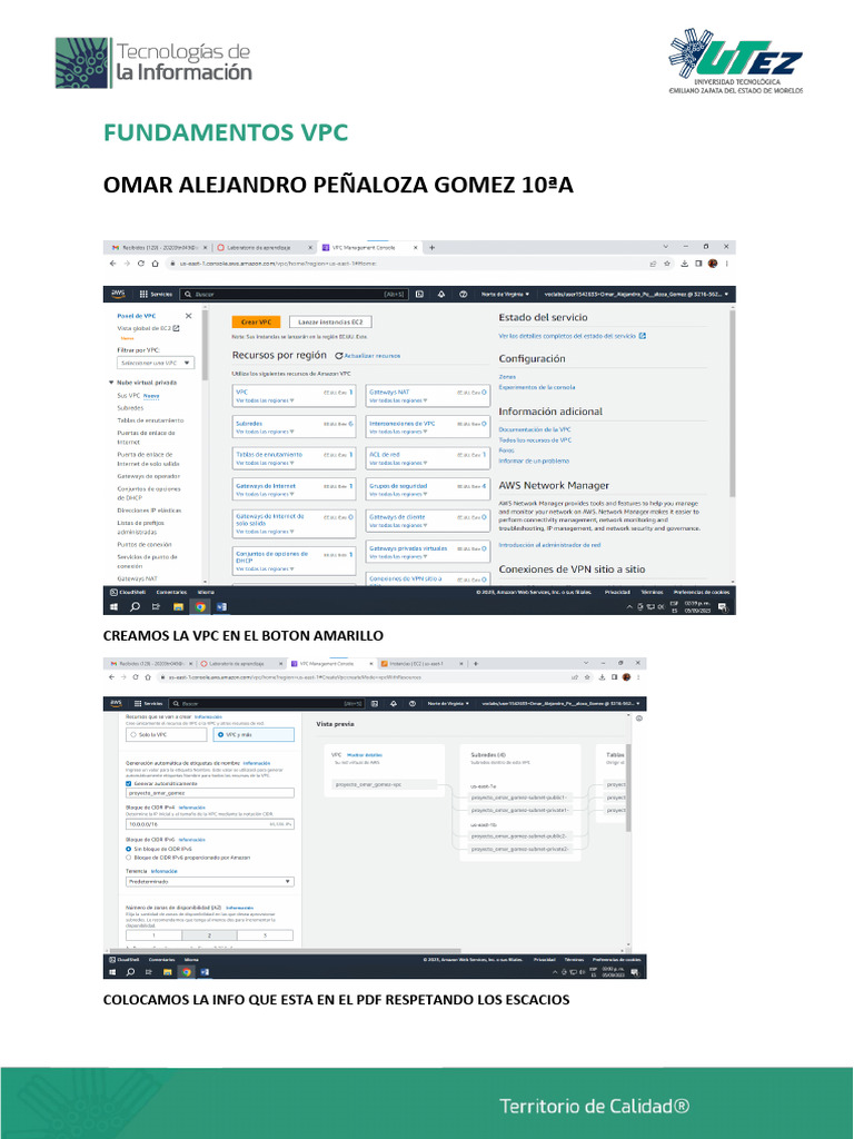Fundamentos de VPC en AWS | PDF | Internet | Gateway (Telecomunicaciones)