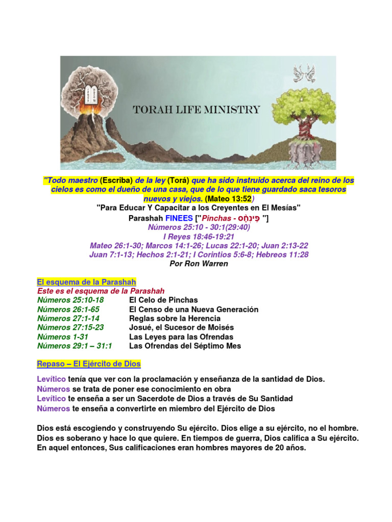 Pinchas 2023 Spanish Pdf Moisés Joshua