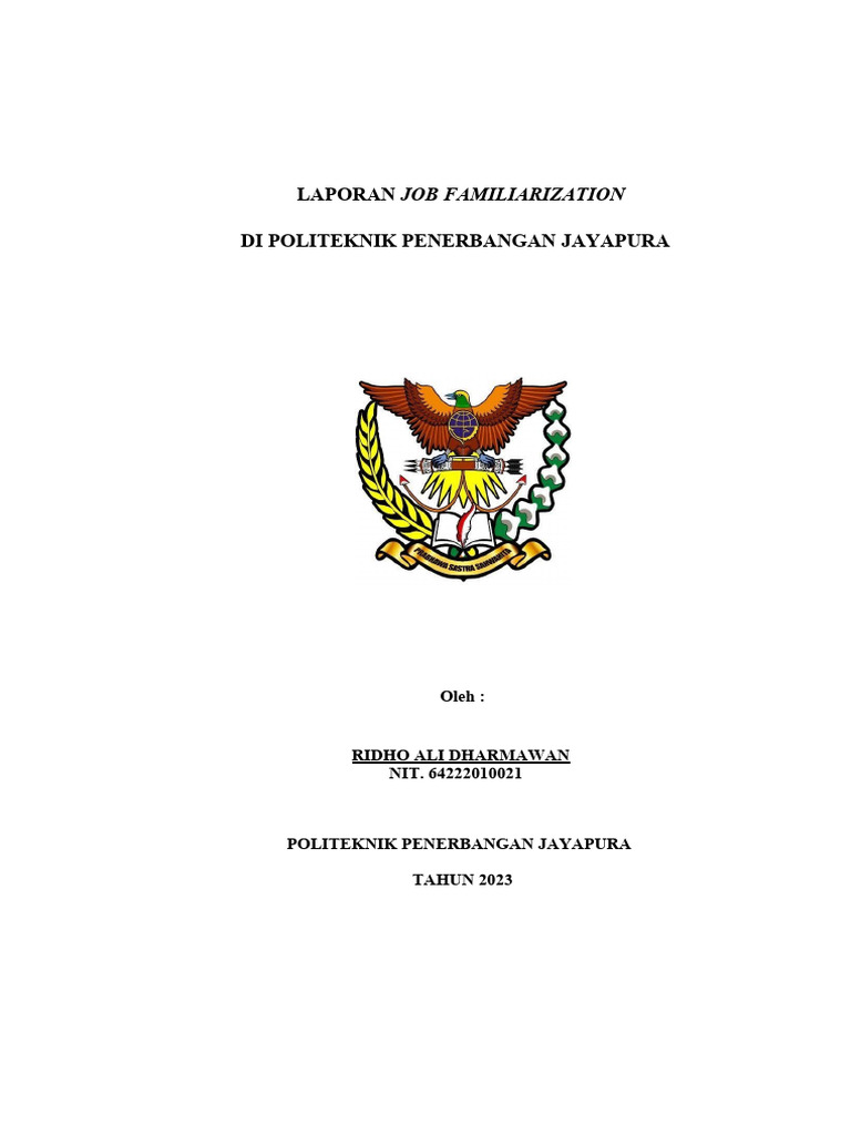 Laporan OJT APP Ridho Tidak Ada TTD | PDF | Karier & Perkembangan ...